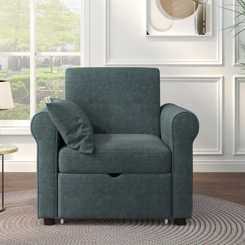 Winston Porter Dionigio 2in1 Convertible Sleeper Chair Bed Wayfair